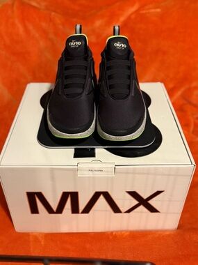 Nike Black Slip-On Sneakers with Neon Lime Trim